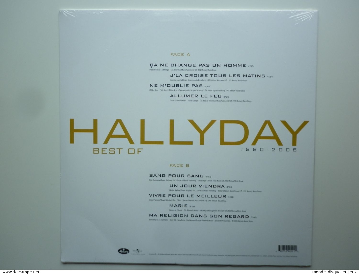 Johnny Hallyday Album 33Tours Vinyles Best Of 1990 - 2005 - Otros - Canción Francesa