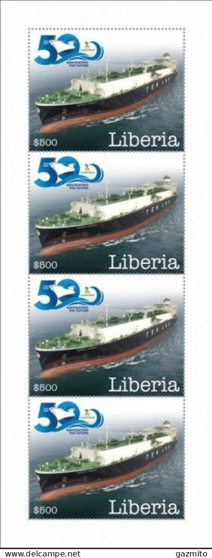 Liberia 2020, 50th Tsakos Group, Ship, Block - Boten
