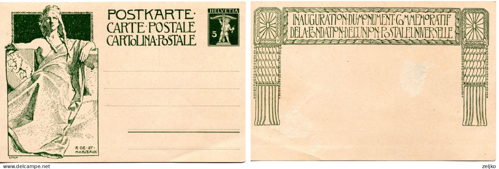 Switzerland, Stationery, Post Card - Entiers Postaux