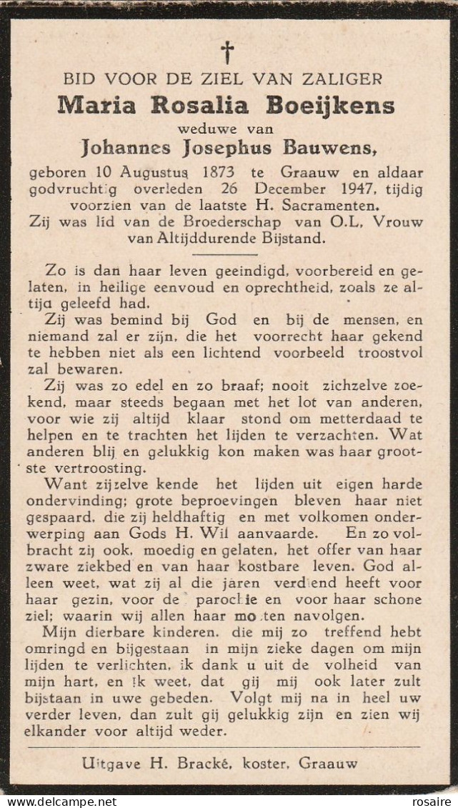 Prentje  Boeijkens- Graauw-zie Scan - Devotion Images