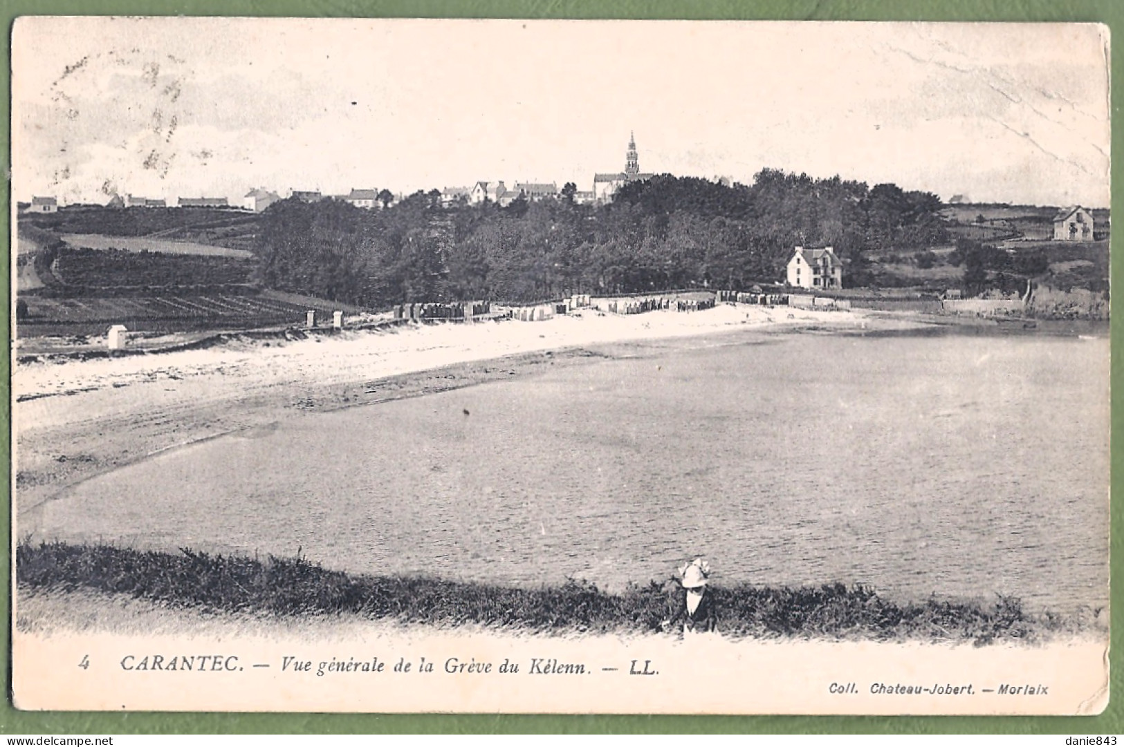 CPA - FINISTERE - CARANTEC -VUE GÉNÉRALE DE LA GREVE DU KÉLENN - Carantec