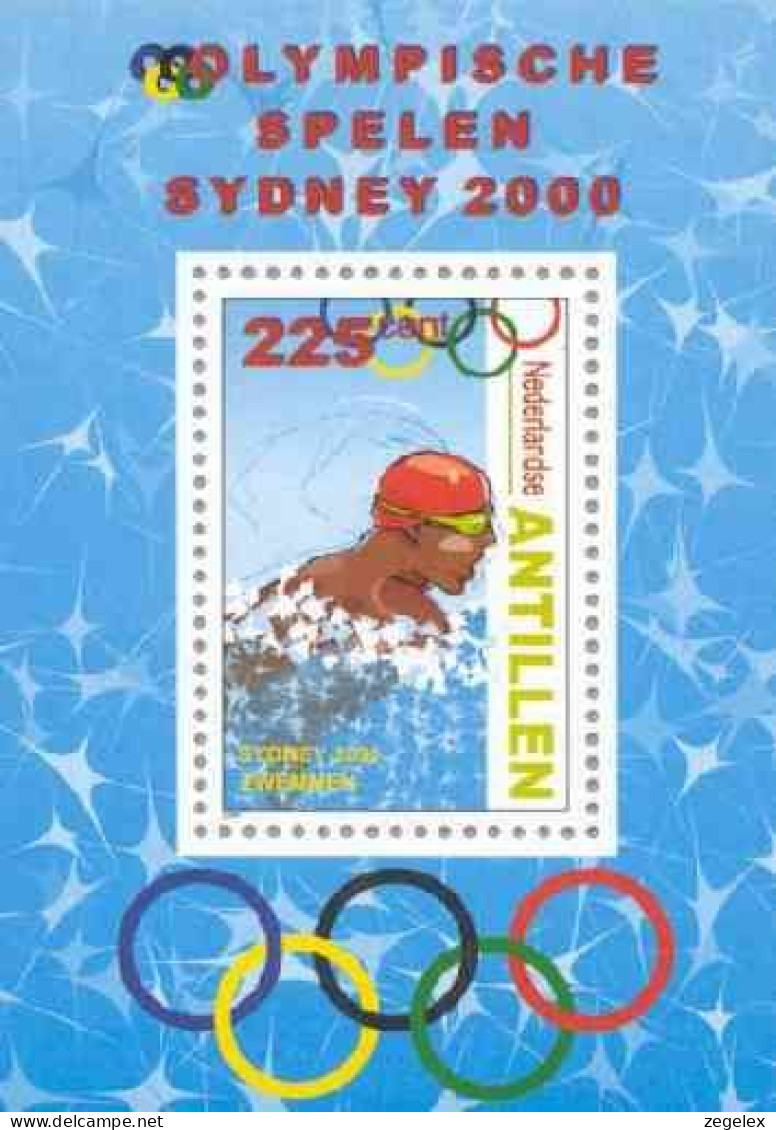 Ned Antillen 2000 Sheet Olympic Games Swimming NVPH 1322, MNH** Postfris - Niederländische Antillen, Curaçao, Aruba