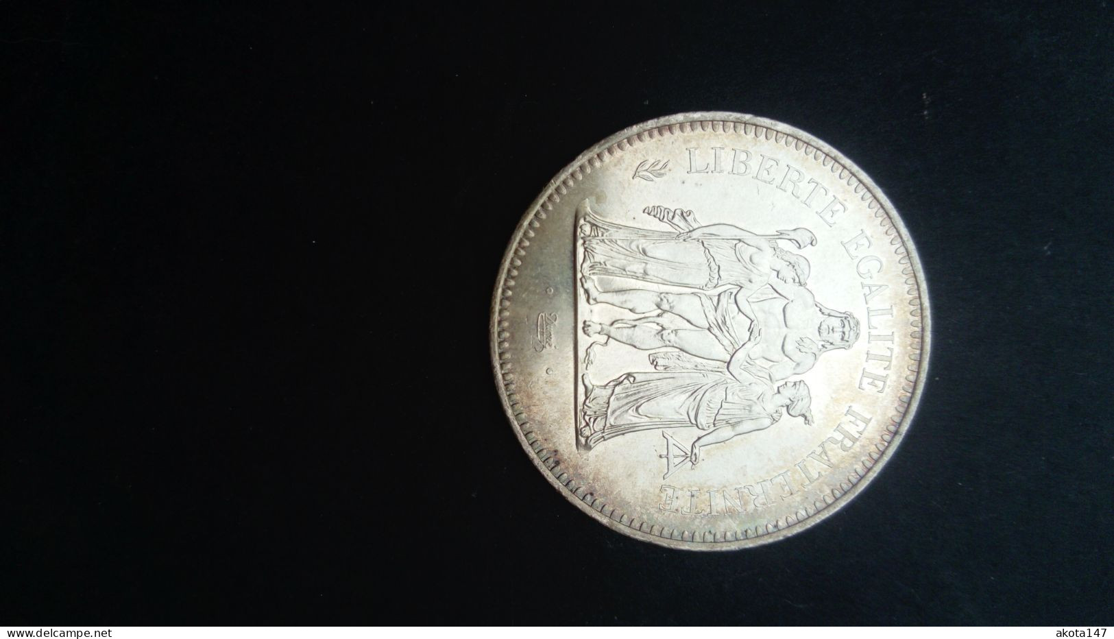 Lot de 4 pièces argent : trois 50 francs Hercule 1977 et une 10 francs Hercule 1966