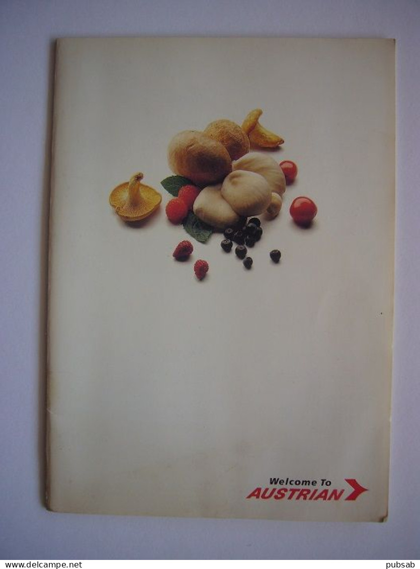 Avion / Airplane / AUSTRIAN AIRLINES / Business Class Menu & Wine List / Size : 10,5X15cm - 1946-....: Era Moderna