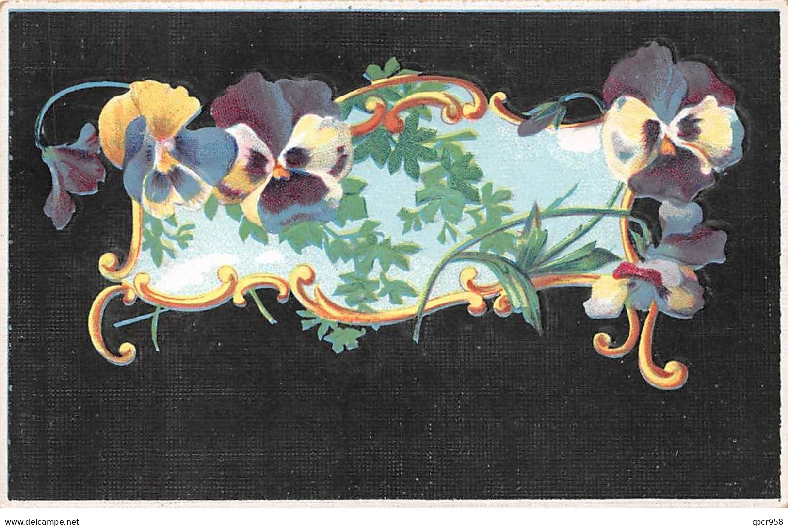 Fantaisie - N°91190 - Des Fleurs Pensées - Carte Gaufrée - Autres & Non Classés