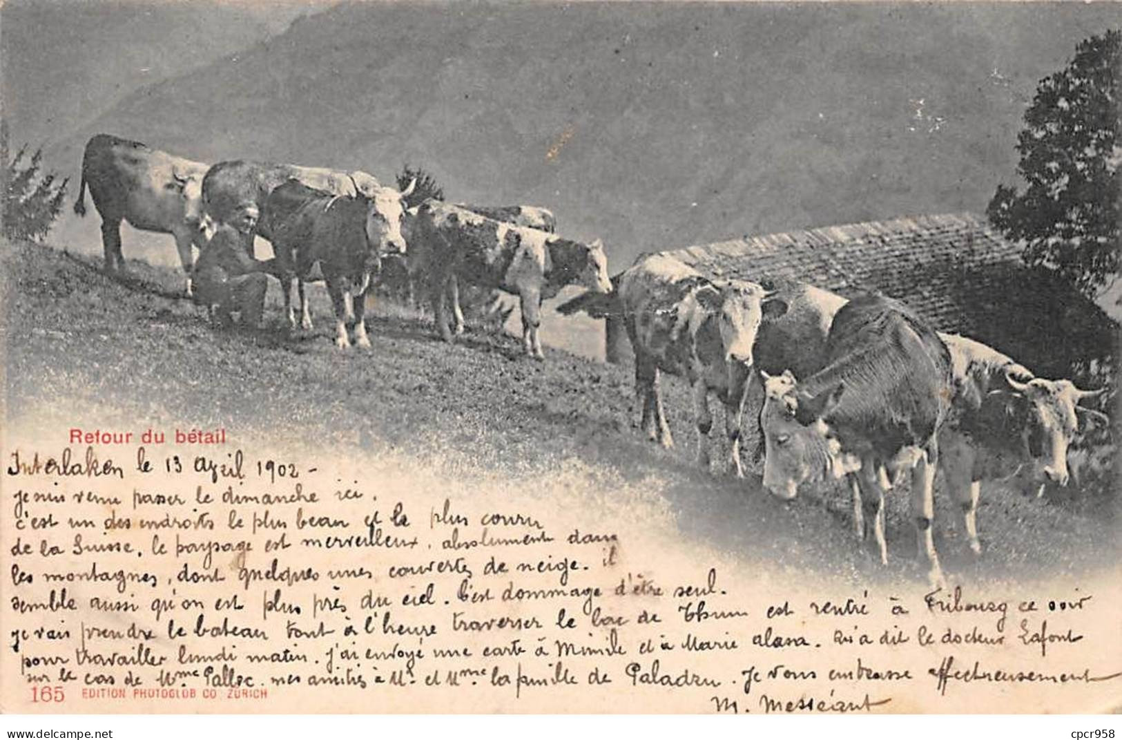 Agriculture - N°91130 - Retour Du Bétail - Homme Trayant Une Vache - Elevage