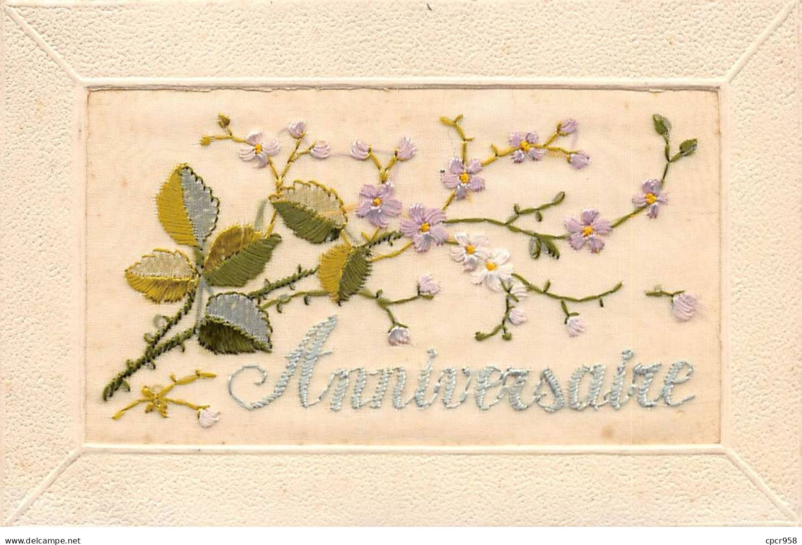 Brodées - N°91010 - Anniversaire - Branche Fleurie - Brodées