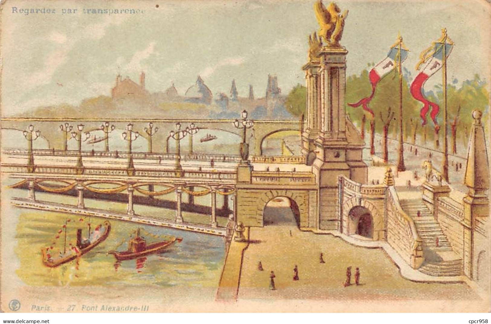 Carte à Système - N°90885 - Regardez Par Transparence - Paris - Pont Alexandre III - A Systèmes