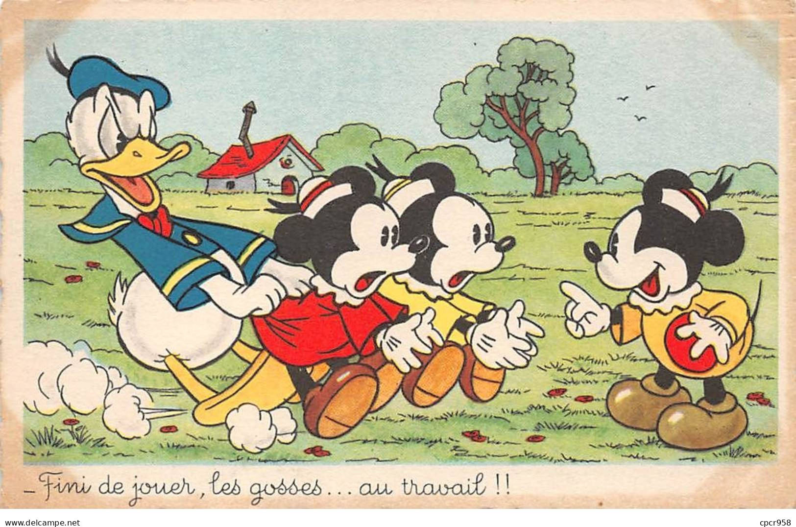 Disney - N°90901 - Fini De Jouer, Les Gosses ... Au Travail !!!  - Donald - Disneyland