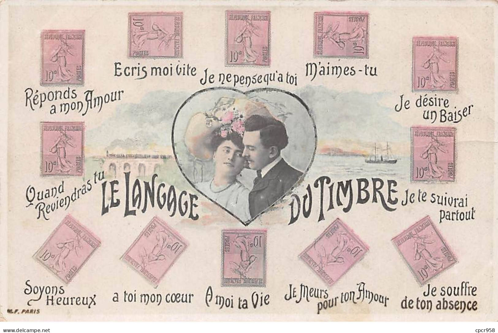 Représentations Timbres - N°90876 - Le Langage Du Timbre - Réponds à Mon Amour, Ecris Moi Vite .... - Sellos (representaciones)