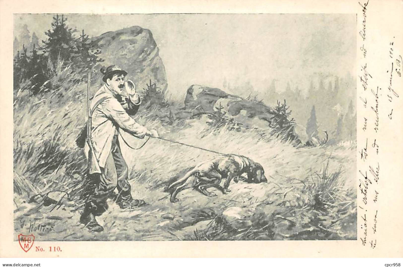 Sports - N°90845 - Chasse - Un Chasseur Avec Son Chien - Hunting