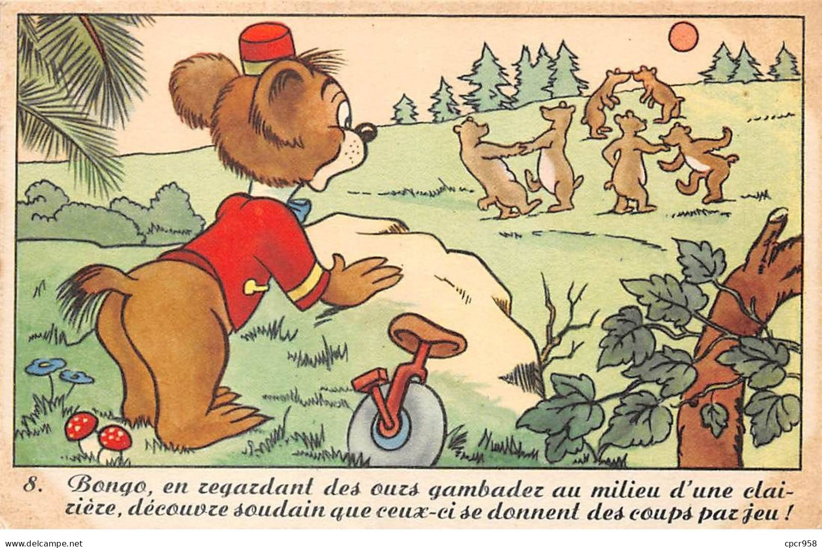 Disney - N°90700 - Bongo, En Regardant Des Ours Gambadez ... Par Jeu - N°8 - Disneyland