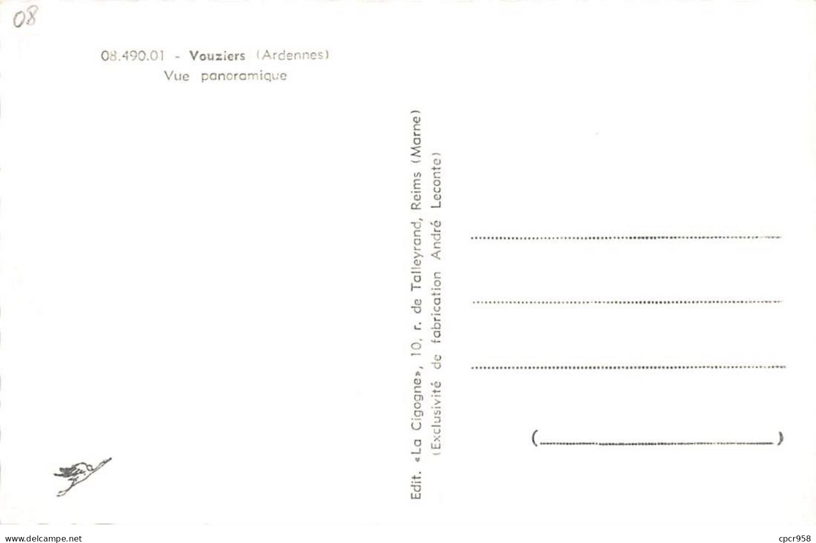 08. San67872. Vouziers. Vue Panoramique.  N°08.490.01 . Edition La Cigogne. Cpsm 9X14 Cm. - Vouziers
