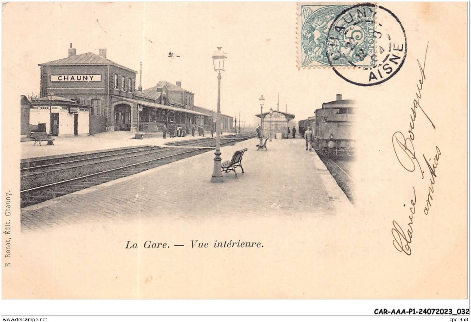CAR-AAAP1-02-0017 - CHAUNY - La Gare - Vue Intérieure - Chauny