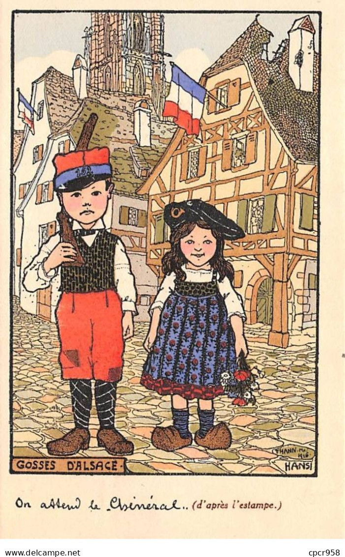 Illustrateur - N°91846 - Hansi - Gosses D'Alsace - On Attend Le Chénéral (D'après L'Estampe) - N°18 - Hansi