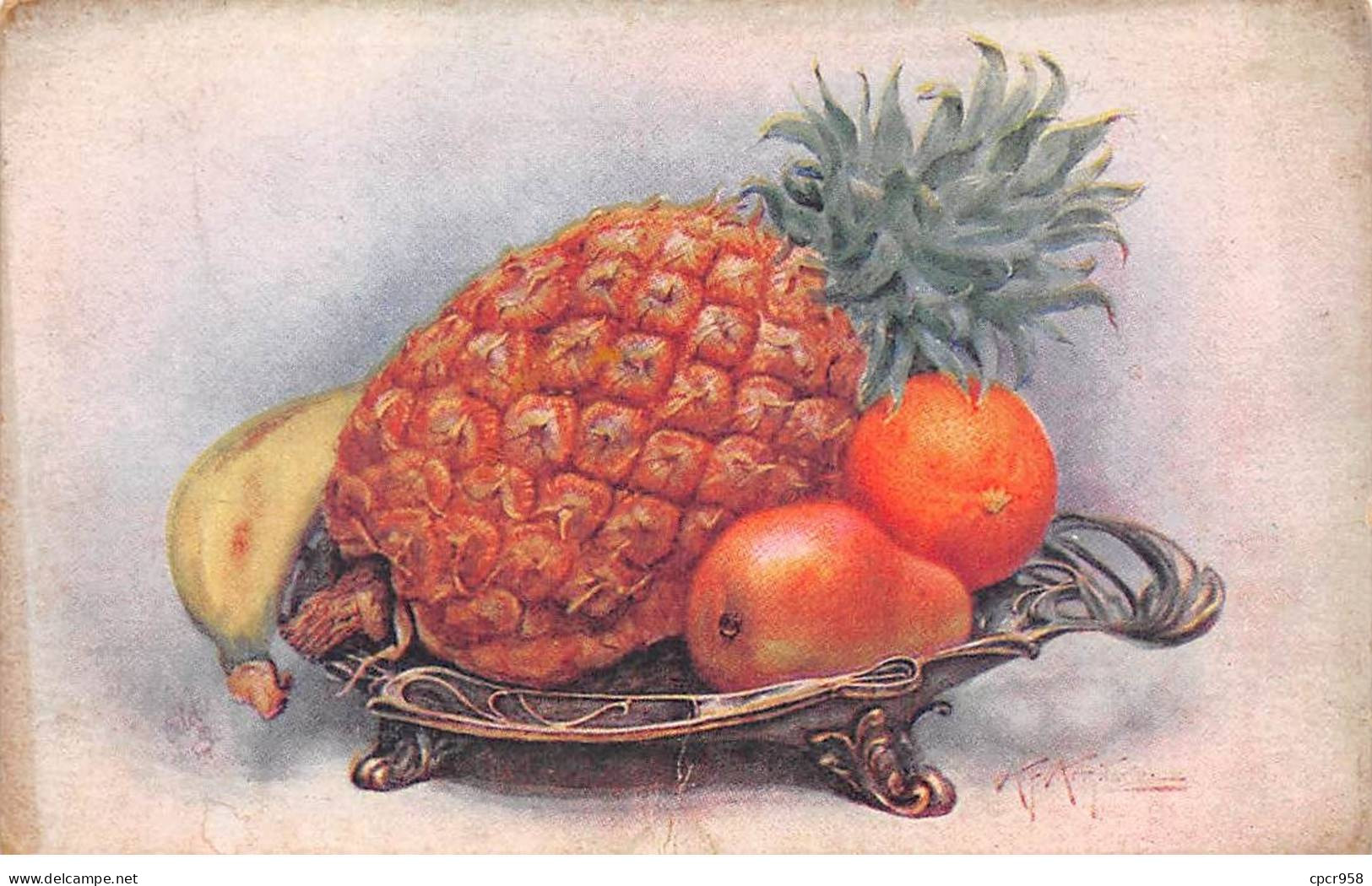 Illustrateur - N°91738 - Corbeille De Fruits, Ananas, Banane, Poire Et Clémentine - Other & Unclassified