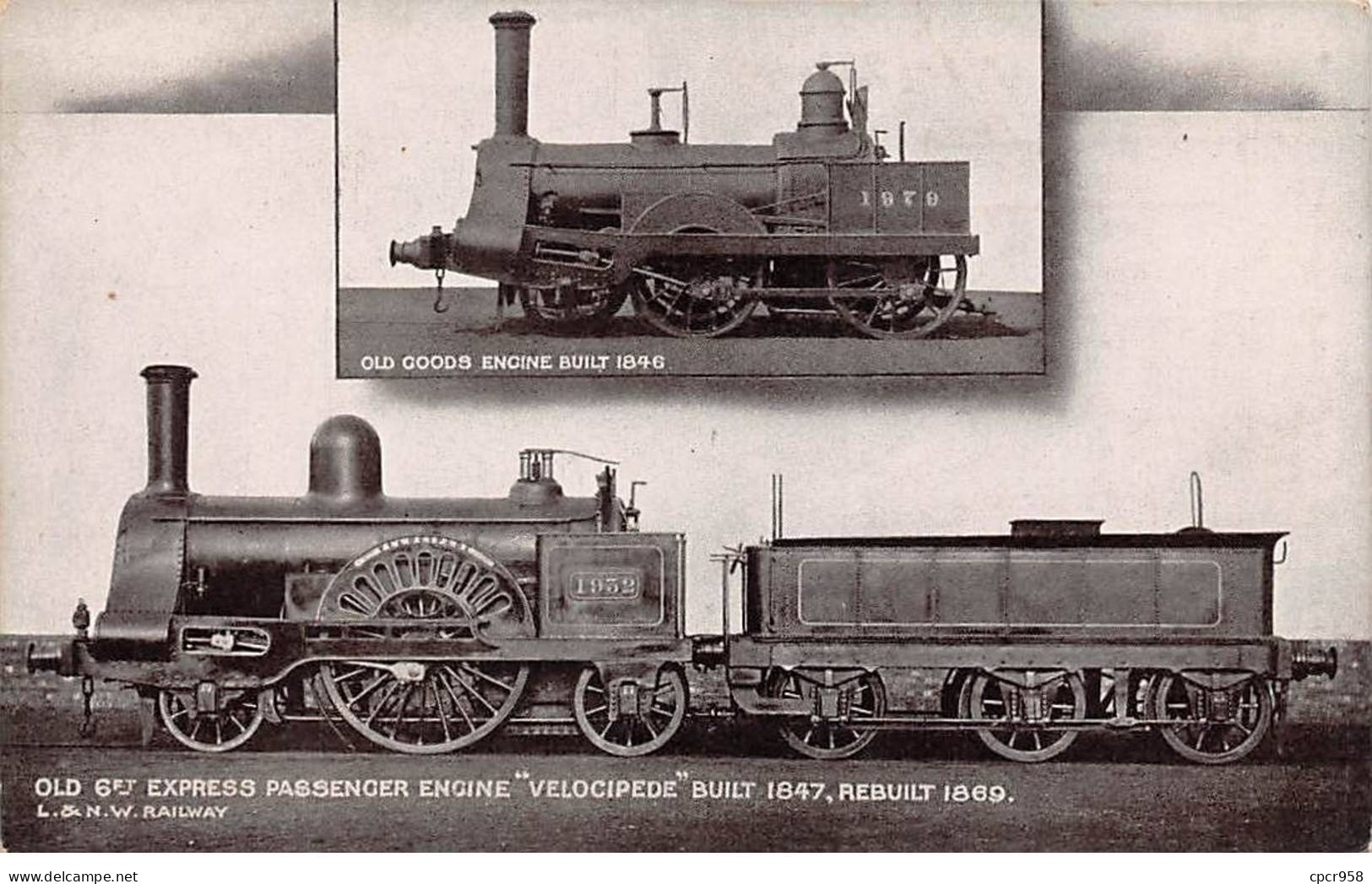 Chemins De Fer - N°91672 - Old 6ft Express Passenger Engine Velocipede Built 1847, Rebuilt 1869 - Treinen