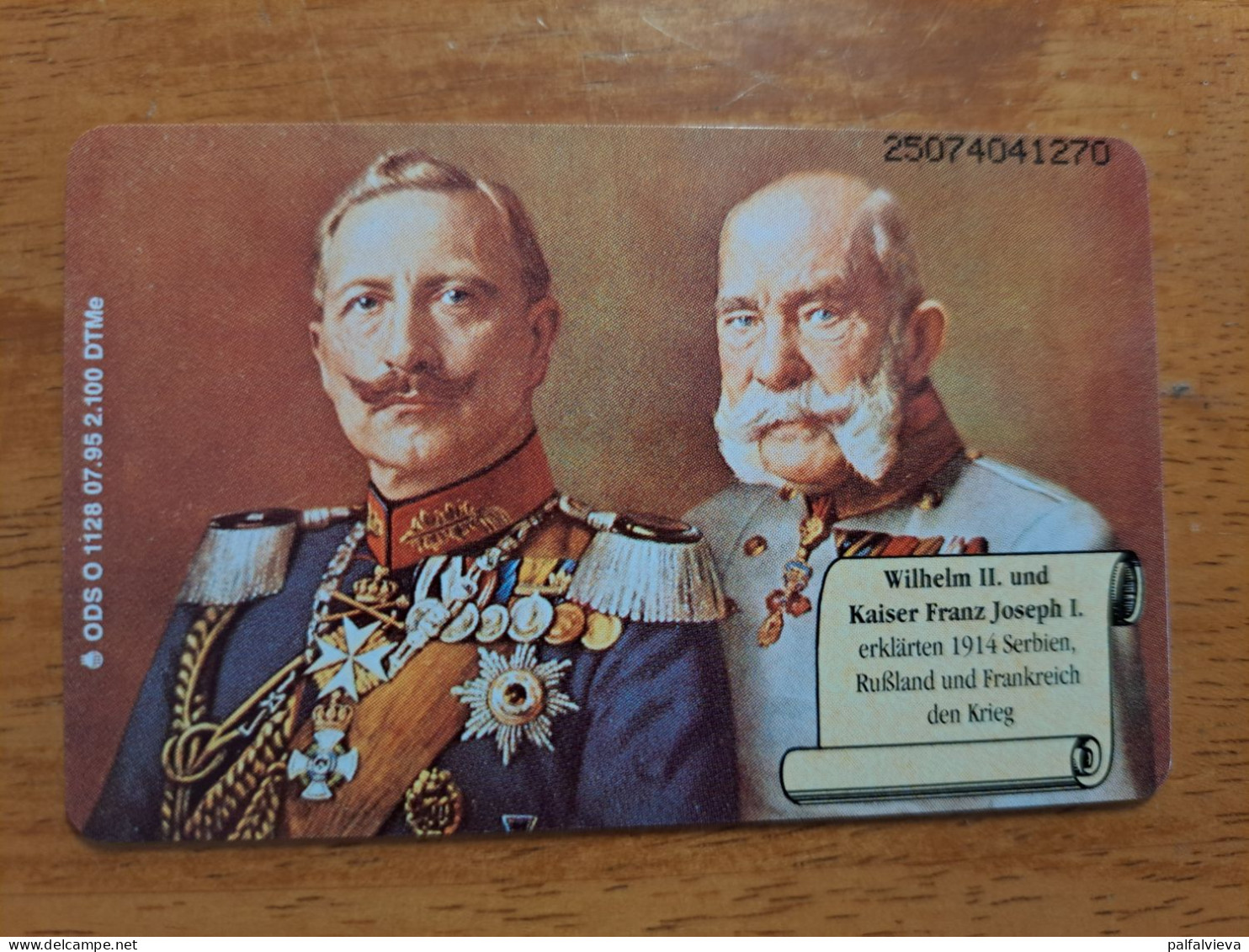 Phonecard Germany O 1128 07.95. Deutschen Kaiser & Könige 2.100 Ex. MINT IN FOLDER! - O-Series: Kundenserie Vom Sammlerservice Ausgeschlossen