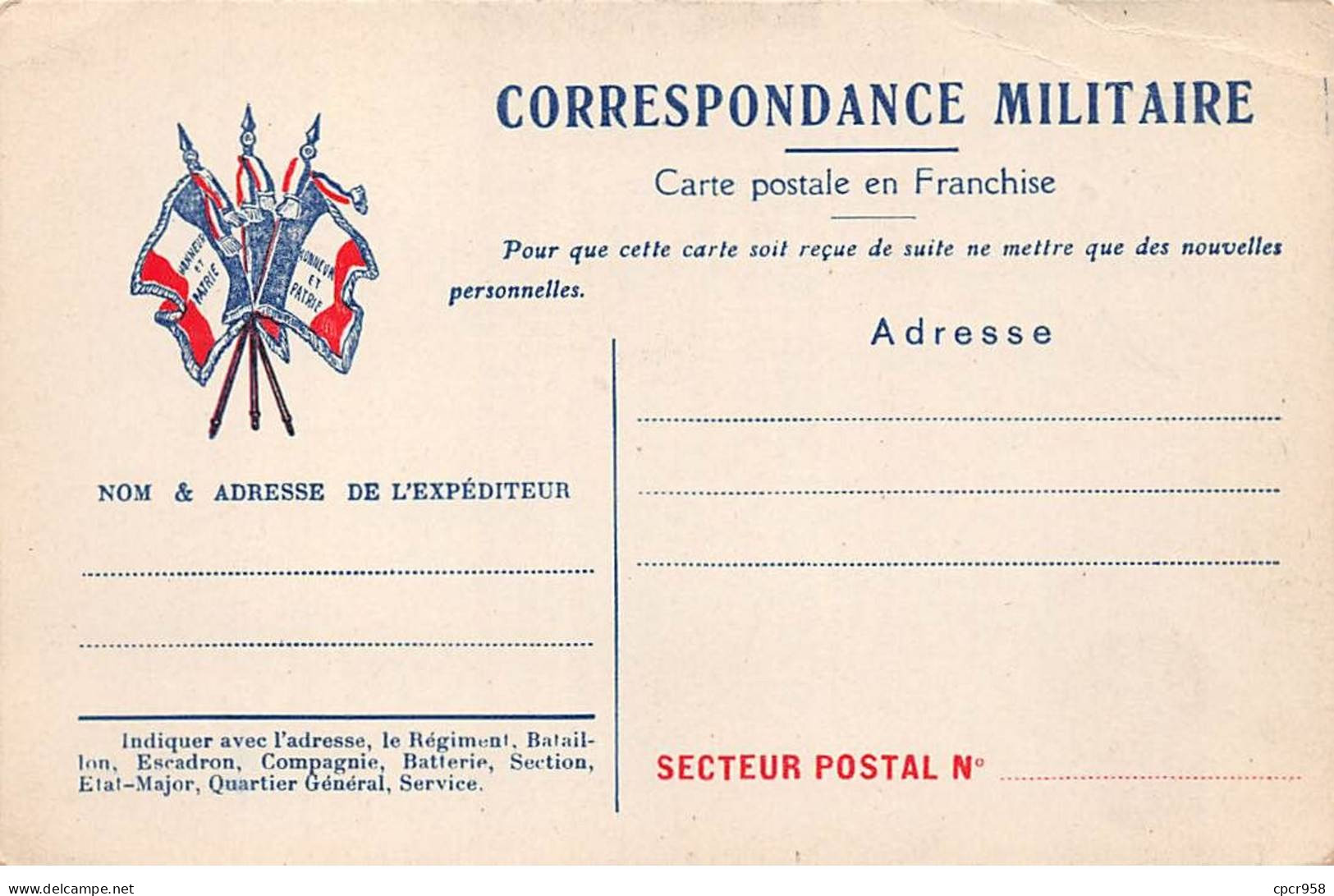 Militaire - N°91332 - Correspondance Militaire - Sonstige & Ohne Zuordnung