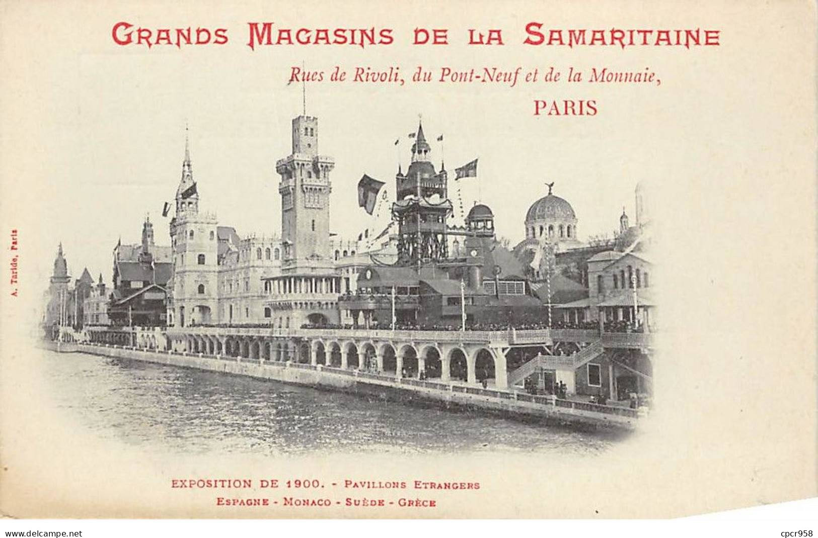 Publicité - N°91260 - Exposition De 1900 - Pavillons étrangers Espagne, Monaco ... - Grands Magasins De La Samaritaine - Pubblicitari