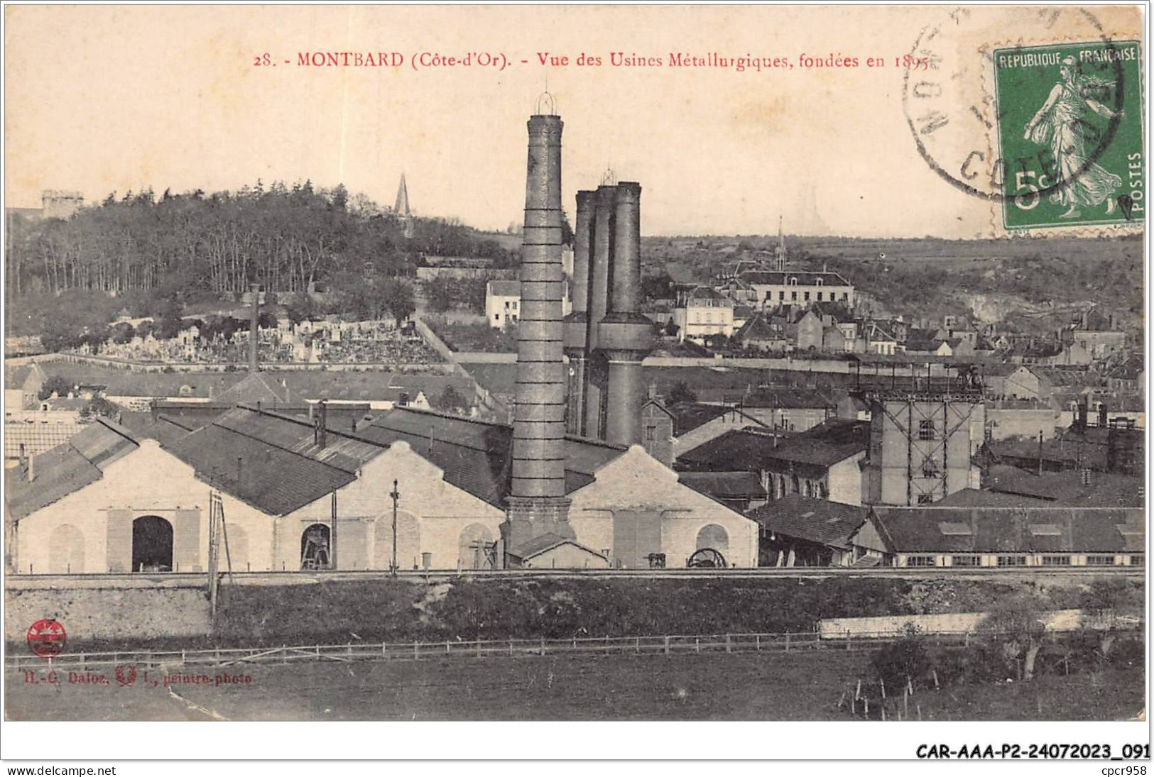 CAR-AAAP2-21-0127 - MONTBARD - Vue Des Usines Métallurgiques Fondées En 1895 - Montbard