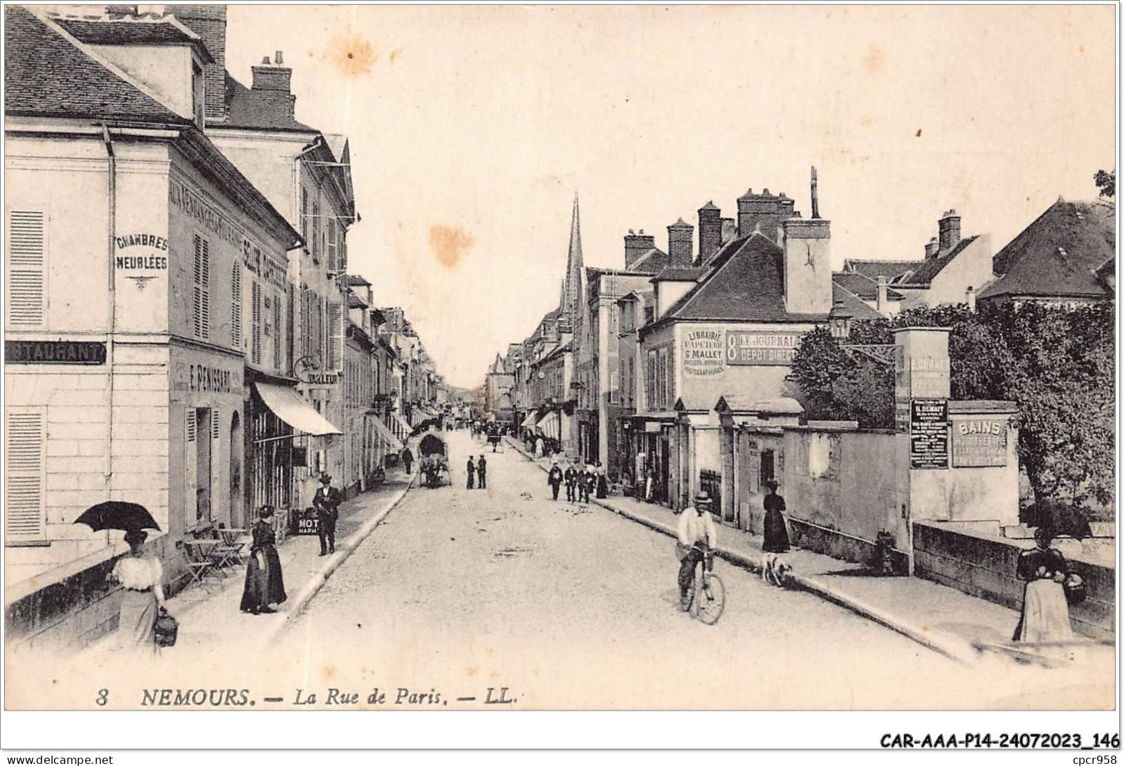 CAR-AAAP14-77-1083 - NEMOURS - La Rue De Paris - Commerces - Nemours