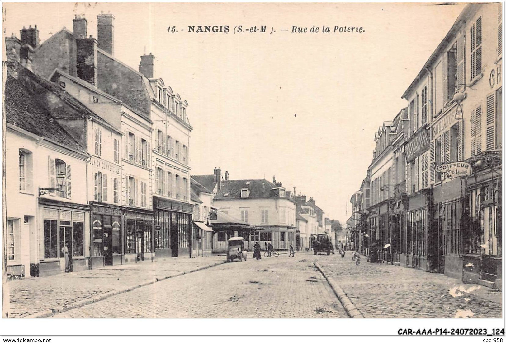 CAR-AAAP14-77-1072 - NANGIS - Rue De La Poterie - Commerces, Tailleur, Coiffeur - Nangis