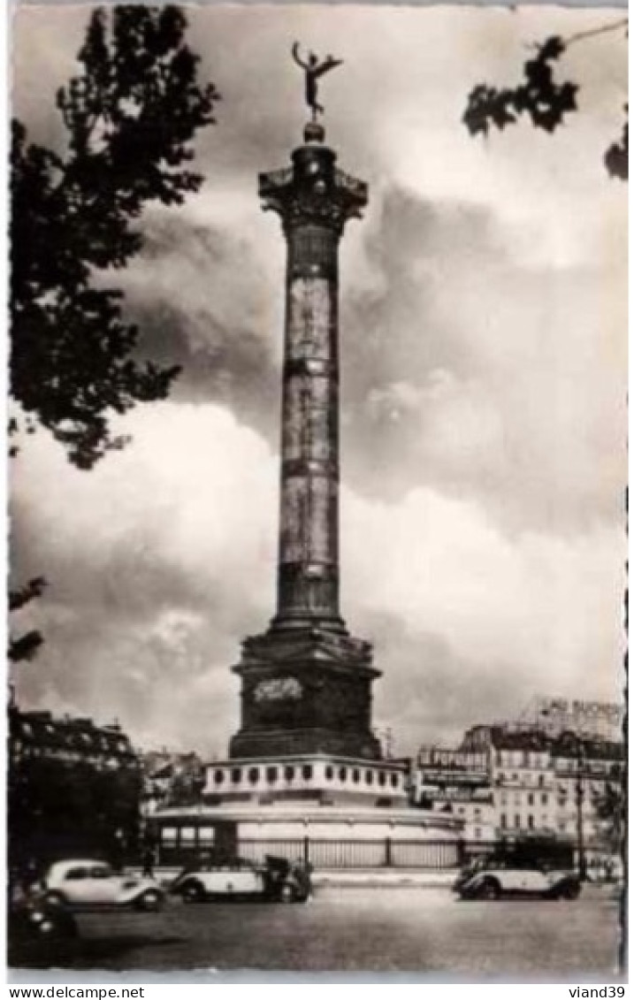 PARIS. -  Place De La Bastille  : La Colonne        Non Circulée - Squares