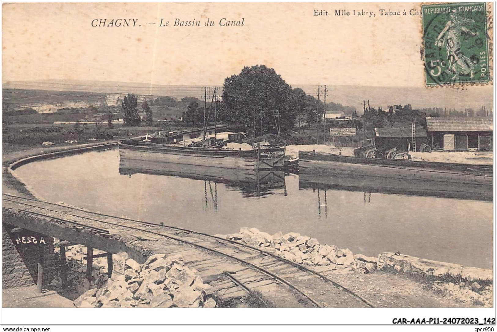 CAR-AAAP11-71-0847 - CHAGNY - Le Bassin Du Canal - Peniches - Chagny