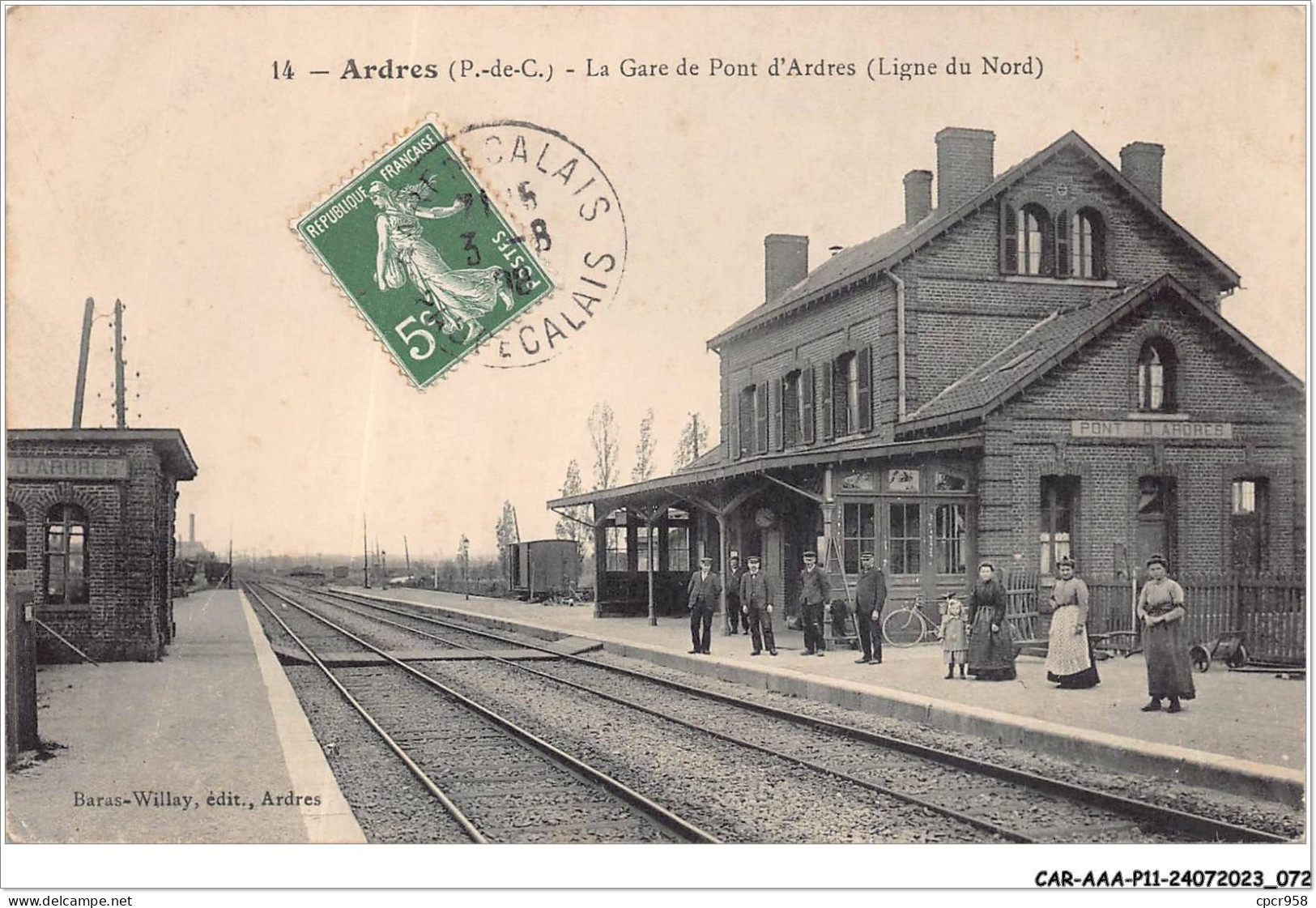 CAR-AAAP11-62-0812 - ARDRES - La Gare De Pont D'Ardres - Ardres