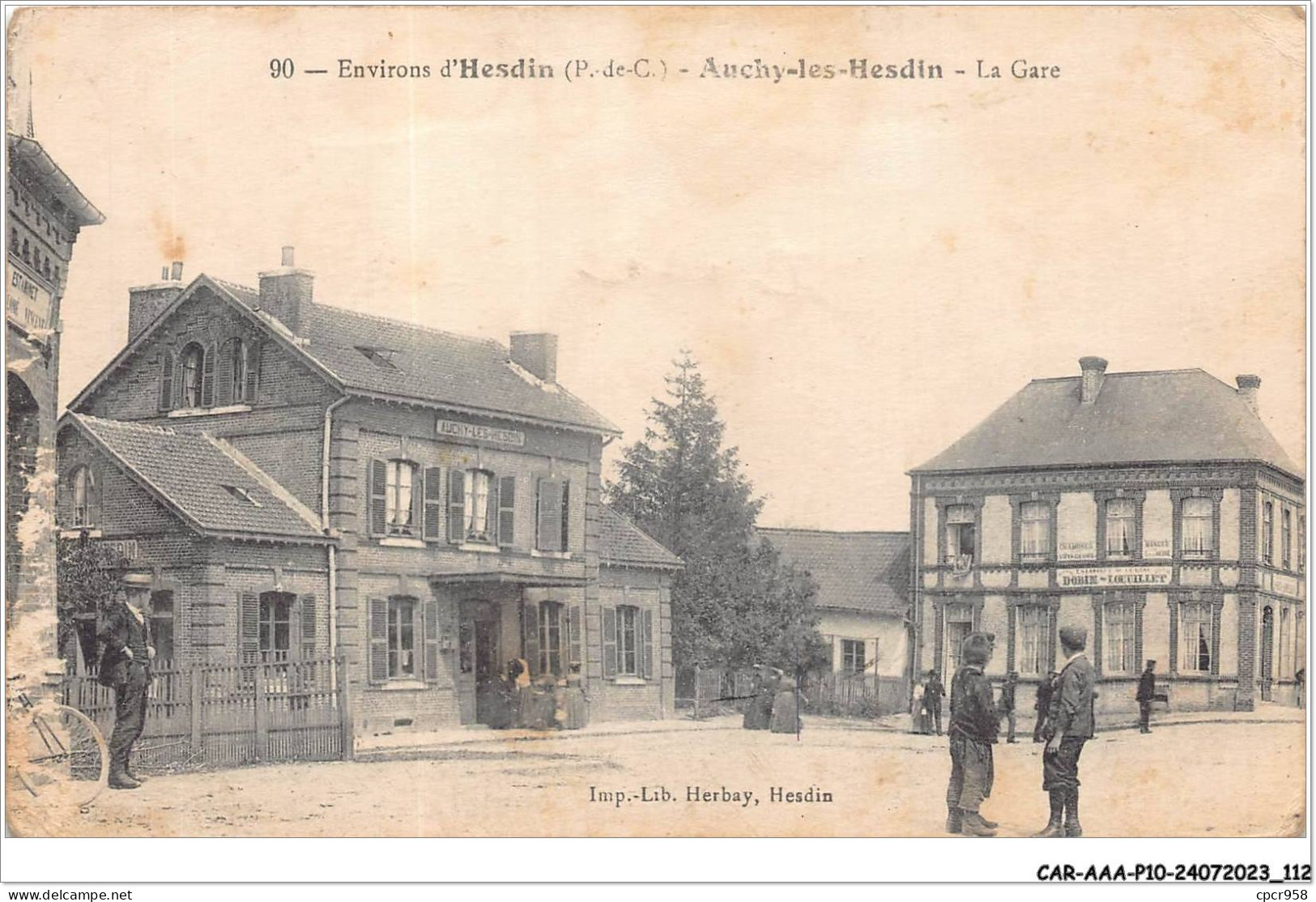 CAR-AAAP10-62-0744 - Environs D'HESDIN - AUCHY-LES-HESDIN - La Gare - Hesdin