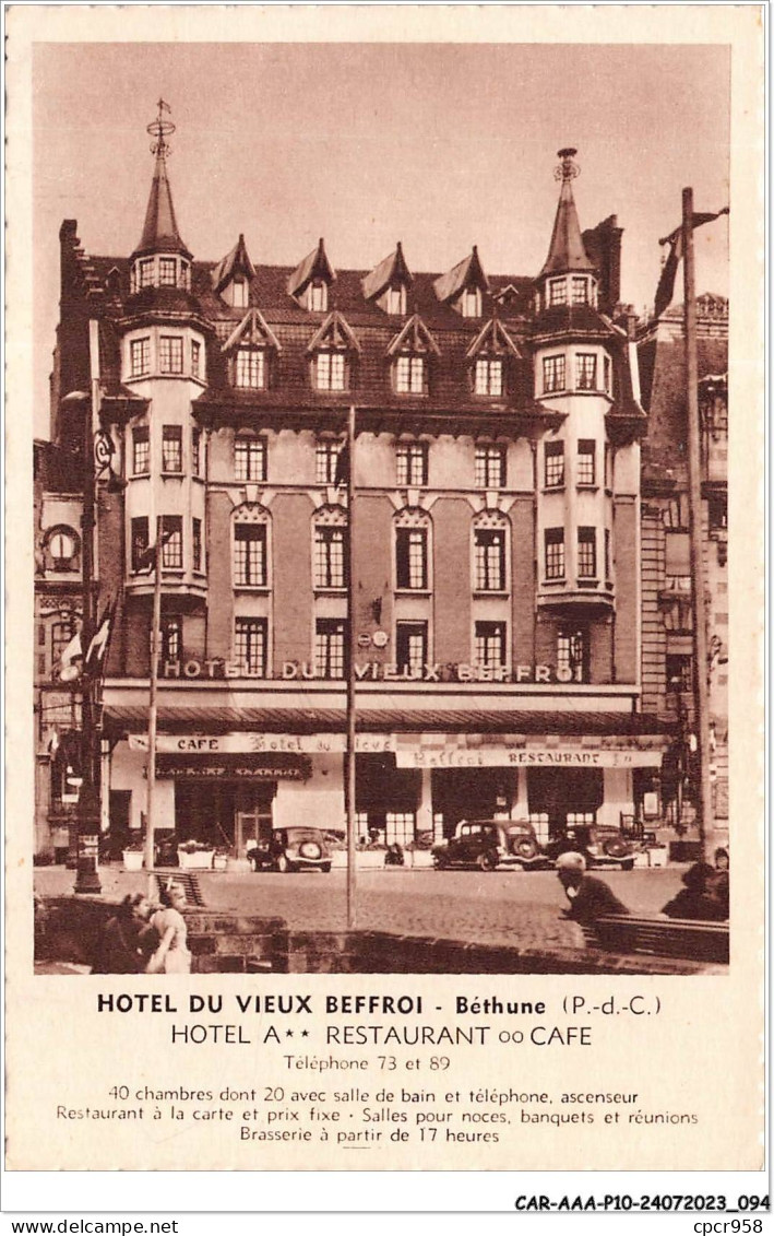 CAR-AAAP10-62-0735 - BETHUNE - Hotel Du Vieux Beffroi - Bethune