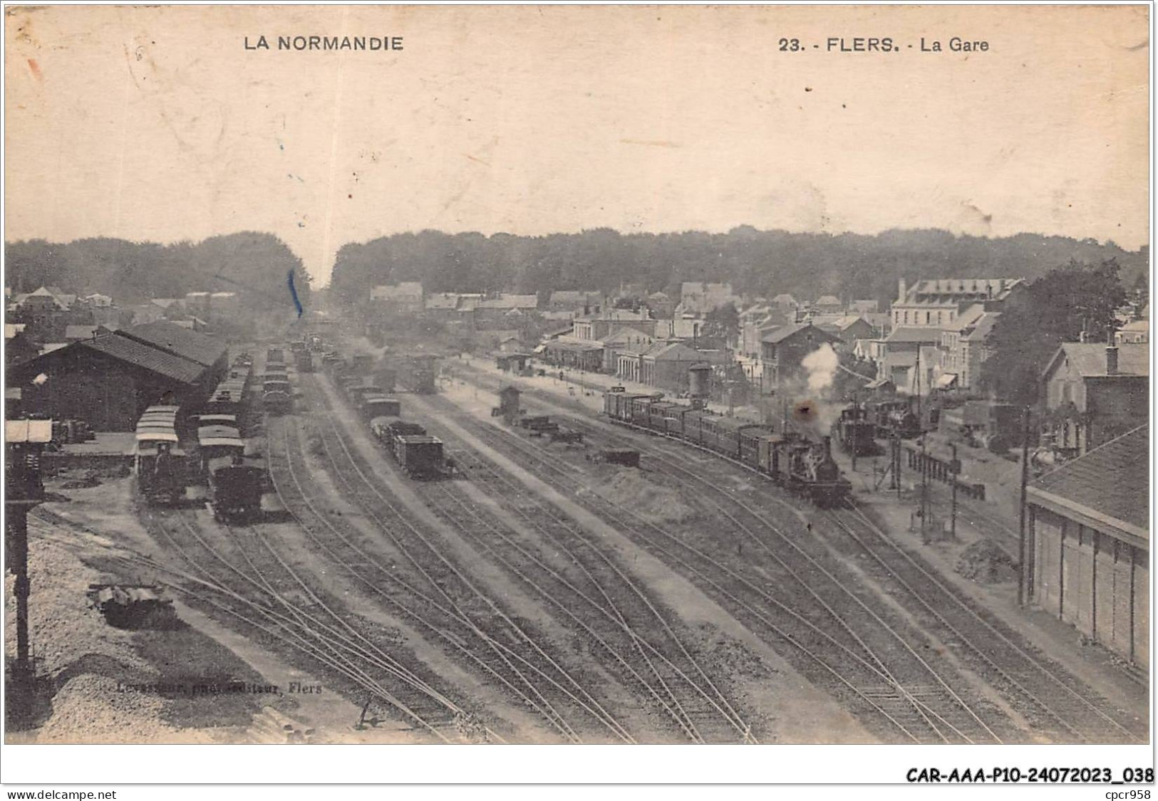 CAR-AAAP10-61-0707 - FLERS - La Gare - Trains - Flers