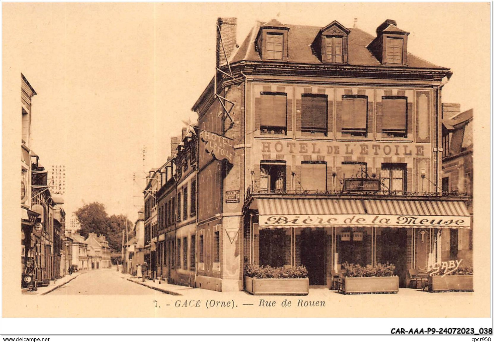 CAR-AAAP9-61-0627 - GACE - Rue De Rouen - Hotel De L'Etoile - Gace