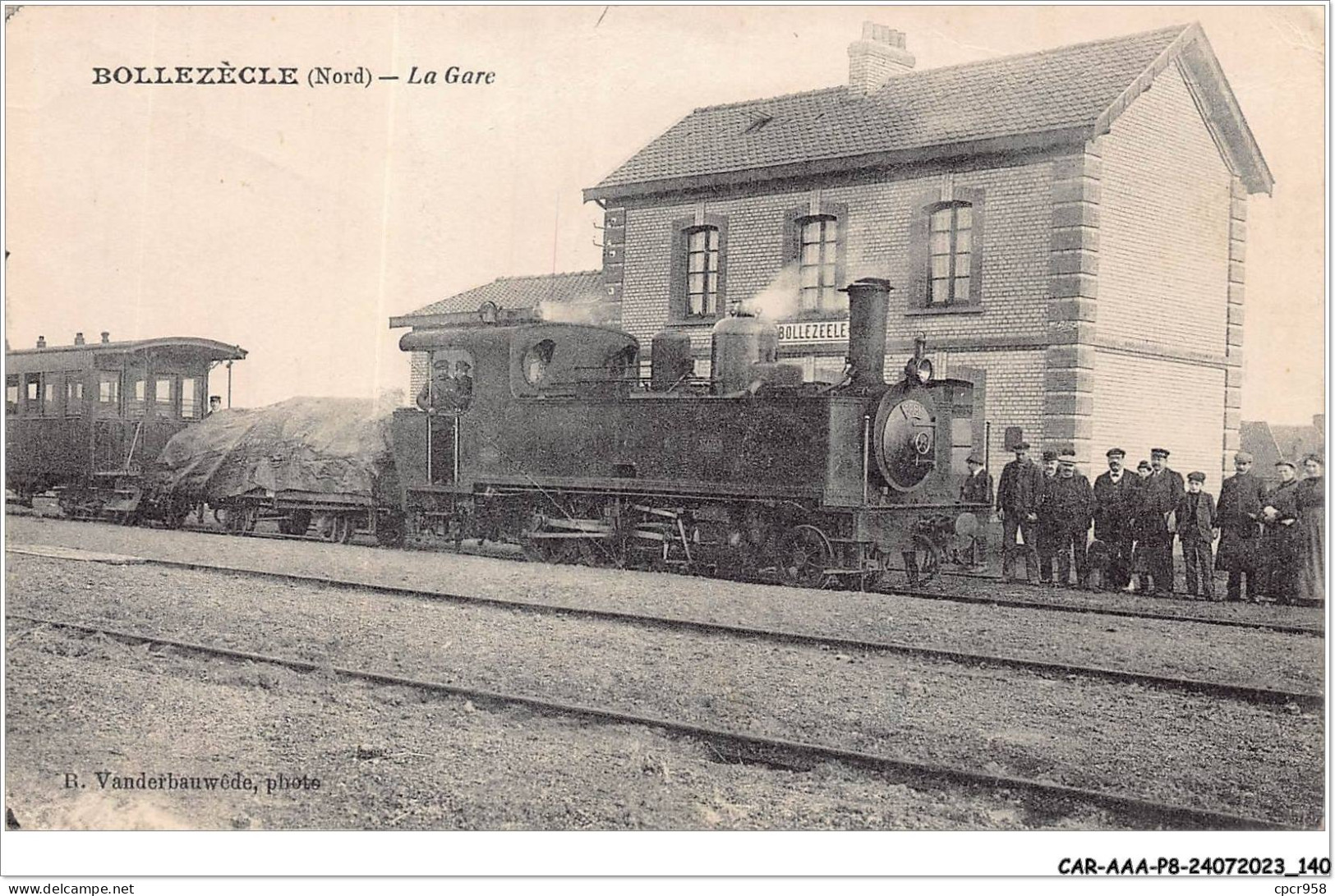 CAR-AAAP8-59-0602 - BOLLEZECLE - La Gare - Train - Dunkerque