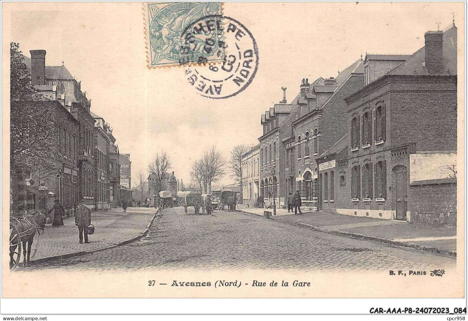 CAR-AAAP8-59-0574 - AVESNES Sur HELPE - Rue De La Gare - Avesnes Sur Helpe