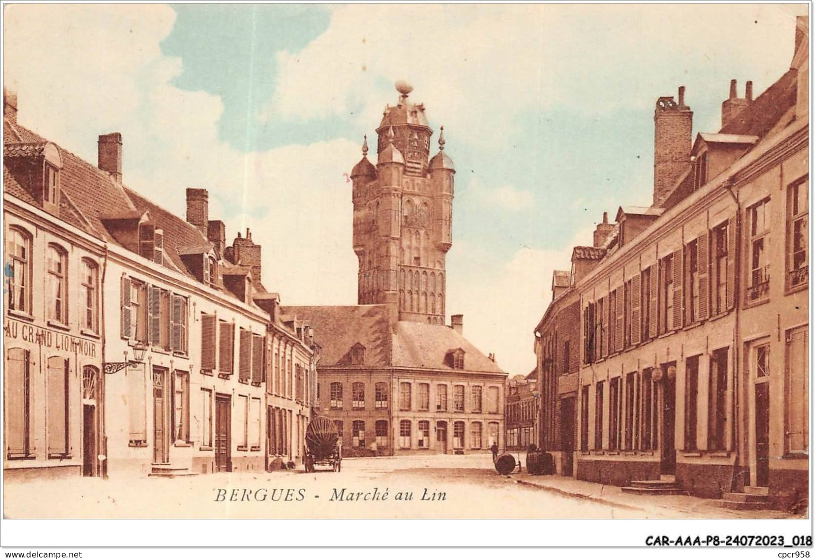 CAR-AAAP8-59-0541 - BERGUES - Marché Au Lin - Bergues