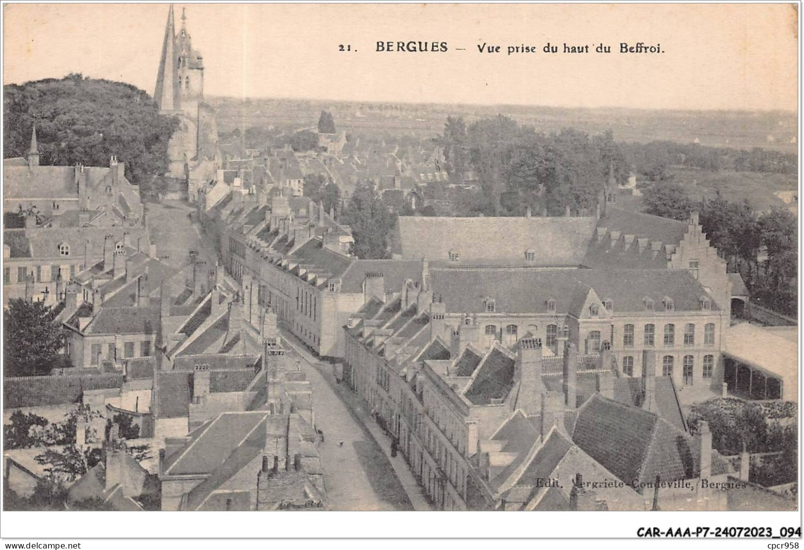 CAR-AAAP7-59-0501 - BERGUES - Vue Prise Du Haut De Beffroi - Bergues