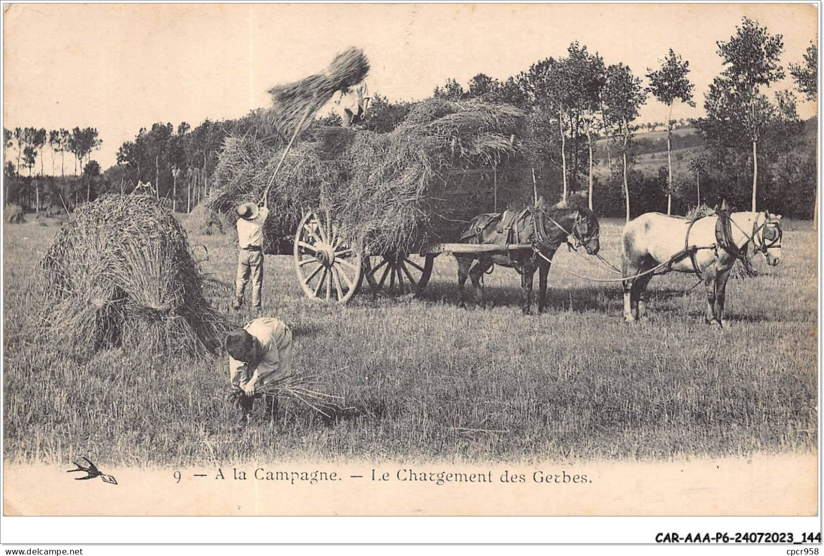 CAR-AAAP6-58-0453 - A La Campagne - Le Chargement Des Gerbes - Ramassage Du Foin, Agriculture - Other & Unclassified