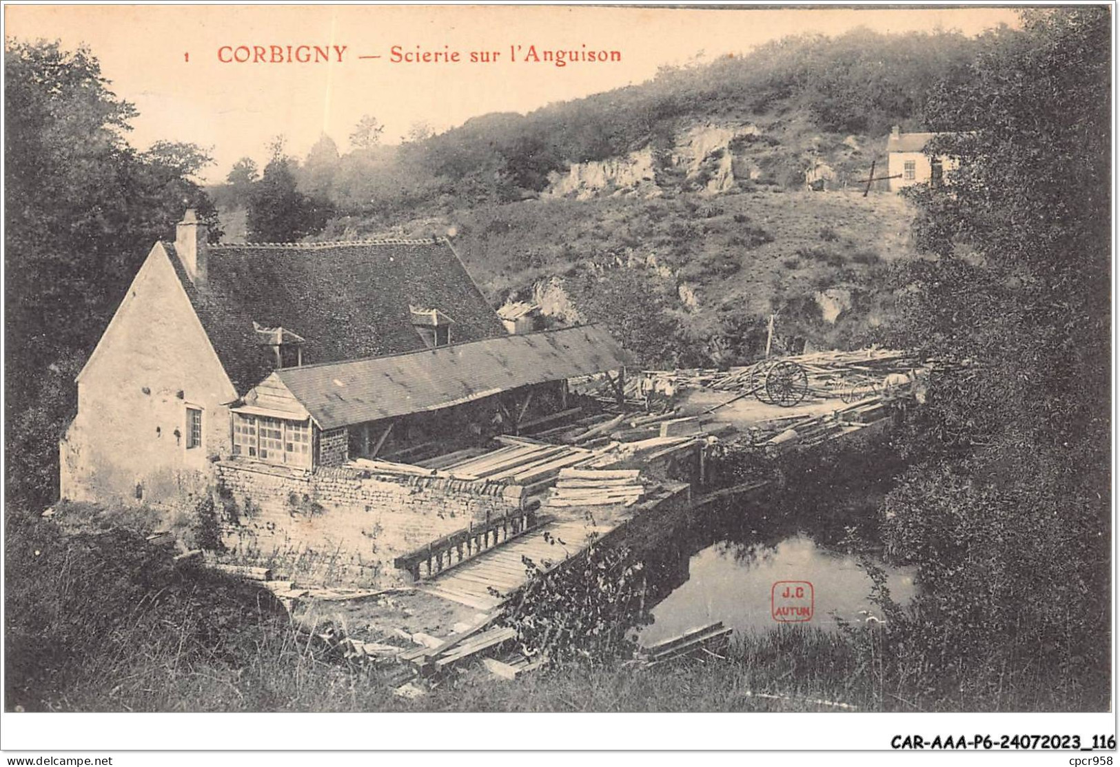 CAR-AAAP6-58-0439 - CORBIGNY - Scierie Sur L'Anguison - Corbigny