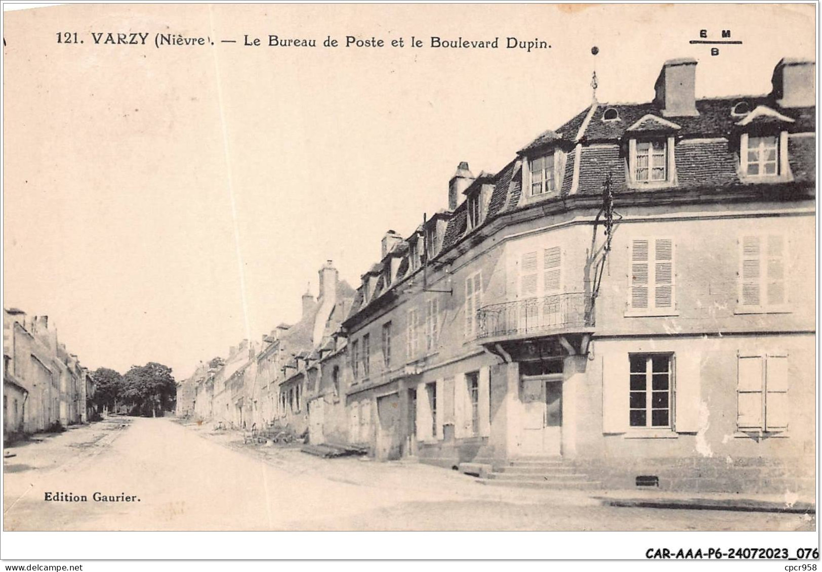 CAR-AAAP6-58-0419 - VARZY - Le Bureau Du Poste Et Le Boulevard Dupin - Other & Unclassified