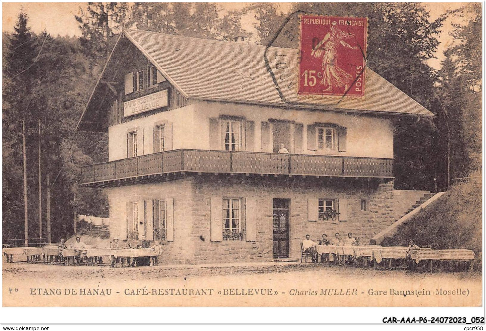 CAR-AAAP6-57-0407 - ETANG DE HANAU - Cafe Restaurant Bellevue - Gare Bannstein - Other & Unclassified