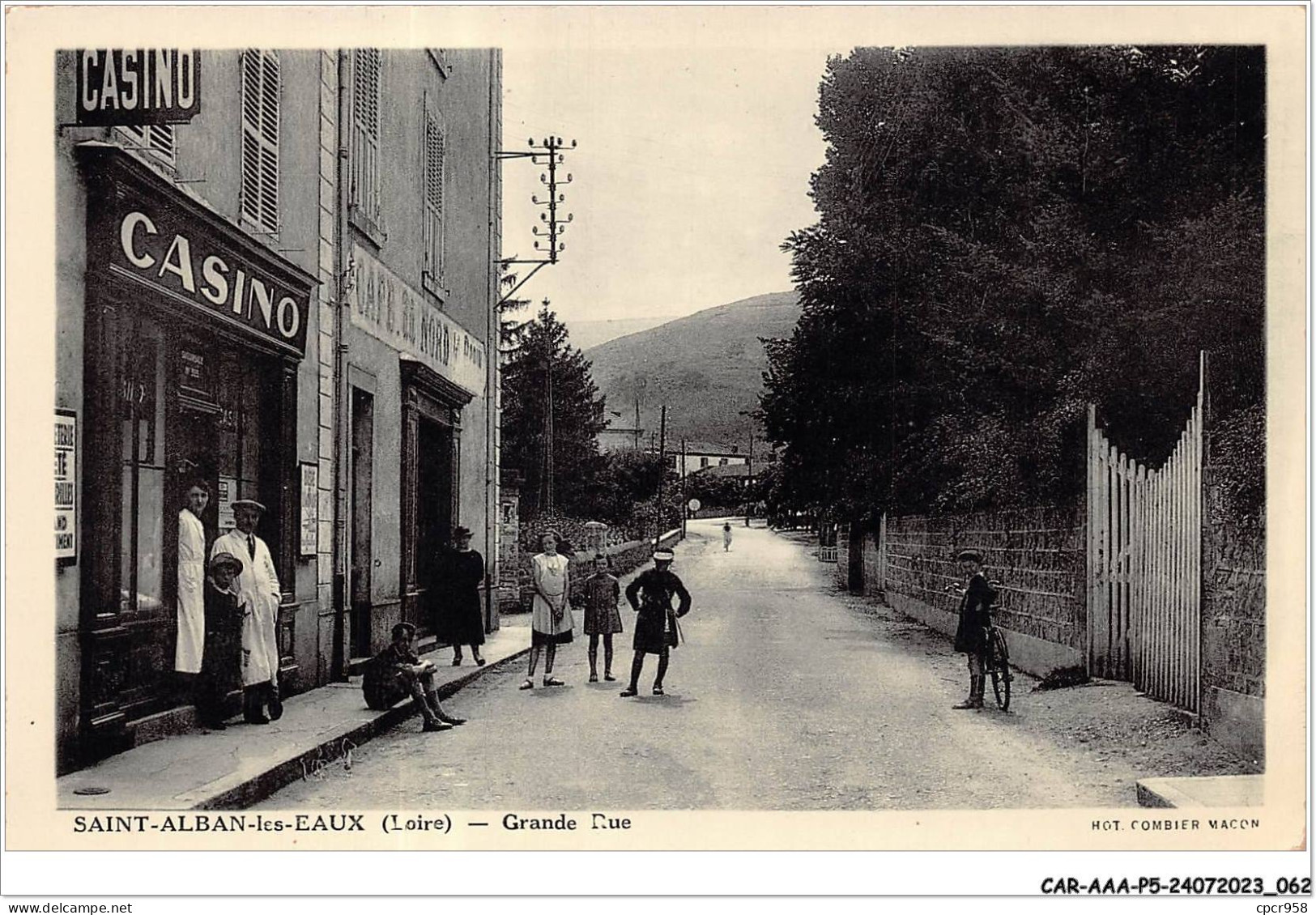 CAR-AAAP5-42-0336 - SAINT ALBAN Les EAUX - Grande Rue - Commerce Casino, Cafe - Roanne