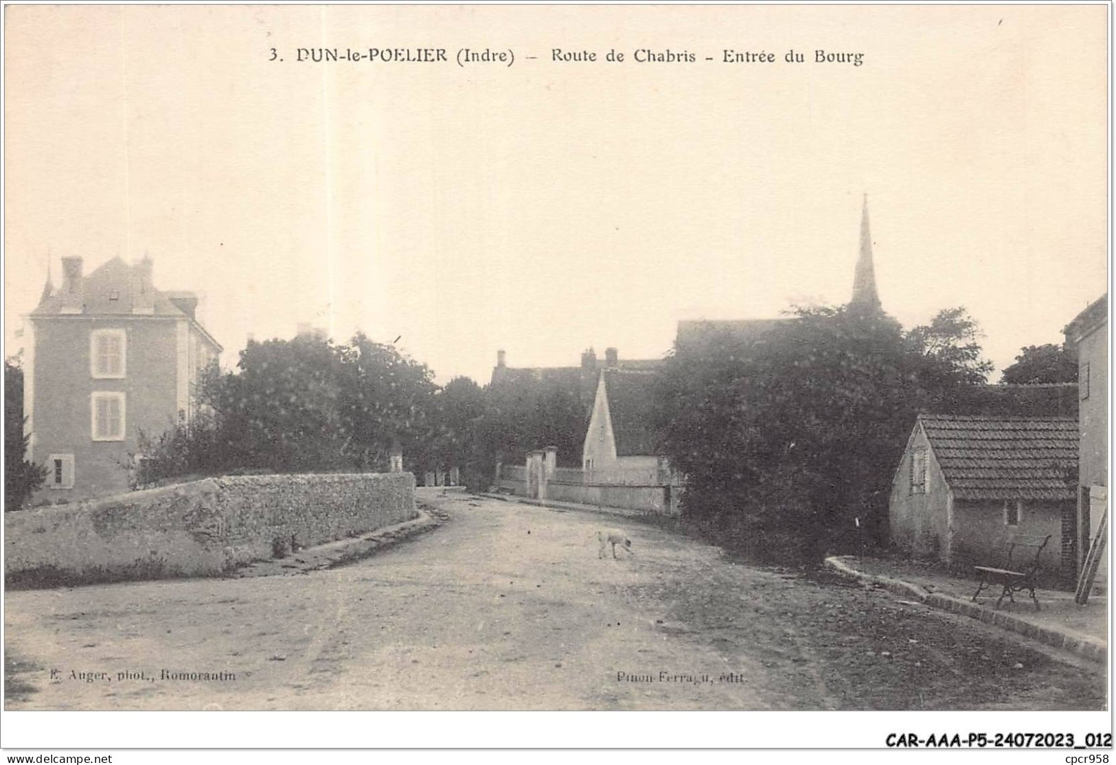 CAR-AAAP5-36-0311 - DUN Le POELIER - Route Des Chabris - Entree Du Bourg - Andere & Zonder Classificatie