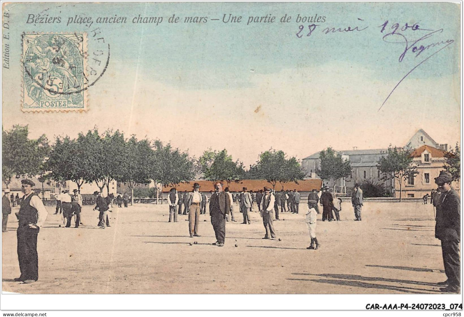 CAR-AAAP4-34-0269 - BEZIERS - Place Ancien Champ De Mars - Une Partie De Boules - Beziers