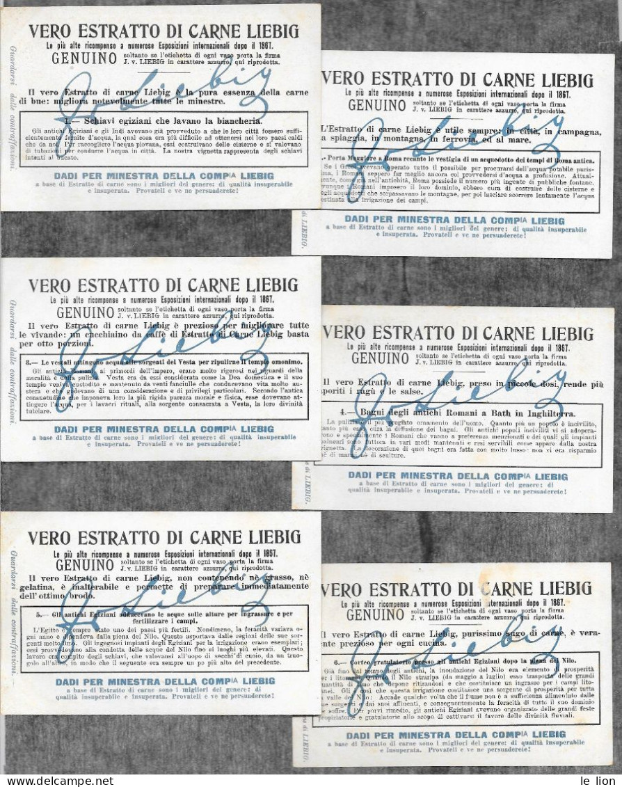 Serie Liebig ITALIANA S1154 L'acqua Presso Antichi Romani E Egiziani 1924 OTTIMO STATO - Liebig