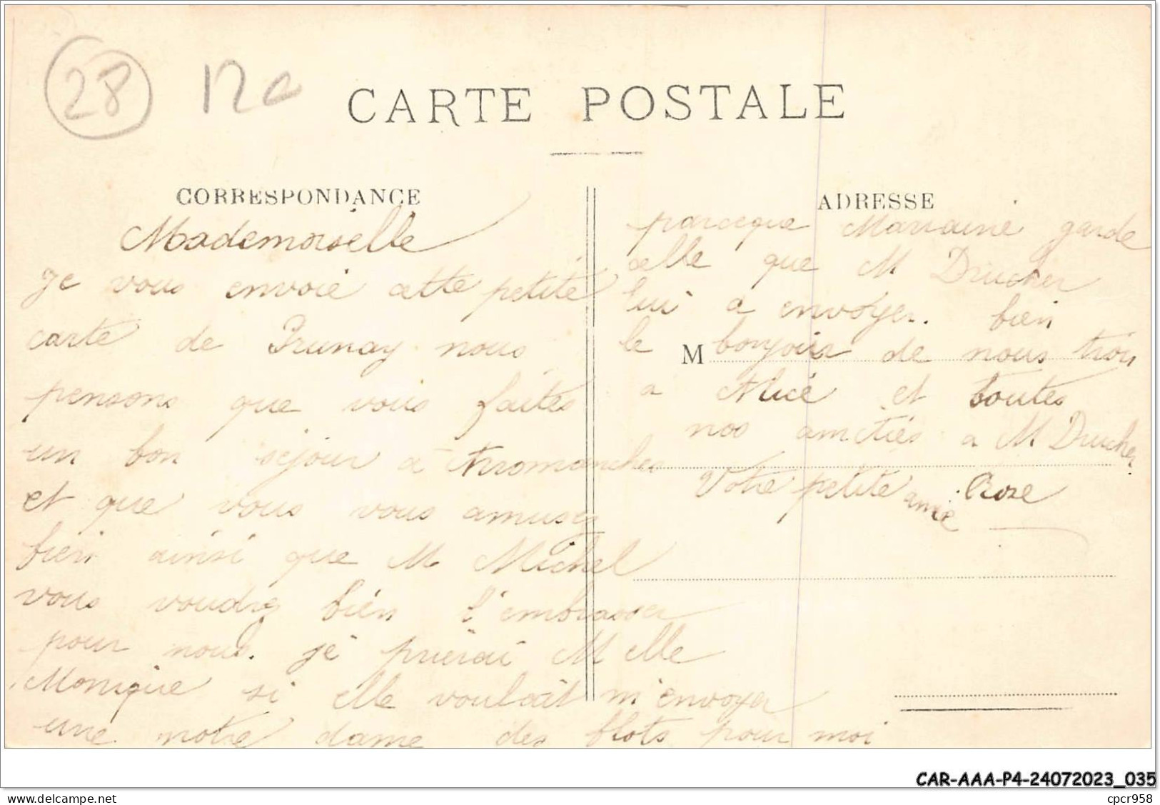 CAR-AAAP4-28-0249 - PRUNAY-LE-GILLON - Rue De La Poste - Other & Unclassified