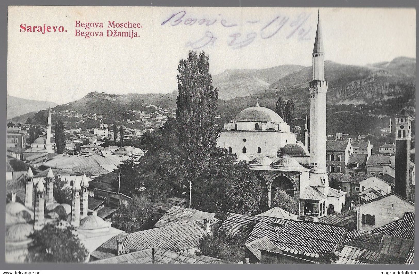 CPA CARTE POSTALE CROATIE SARAJEVO BEGOVA MOSCHEE 1912 - Croatie