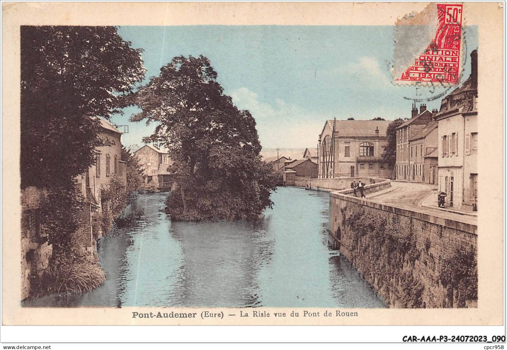 CAR-AAAP3-27-0197 - PONT-AUDEMER - La Risle Vue Du Pont De Rouen - Pont Audemer