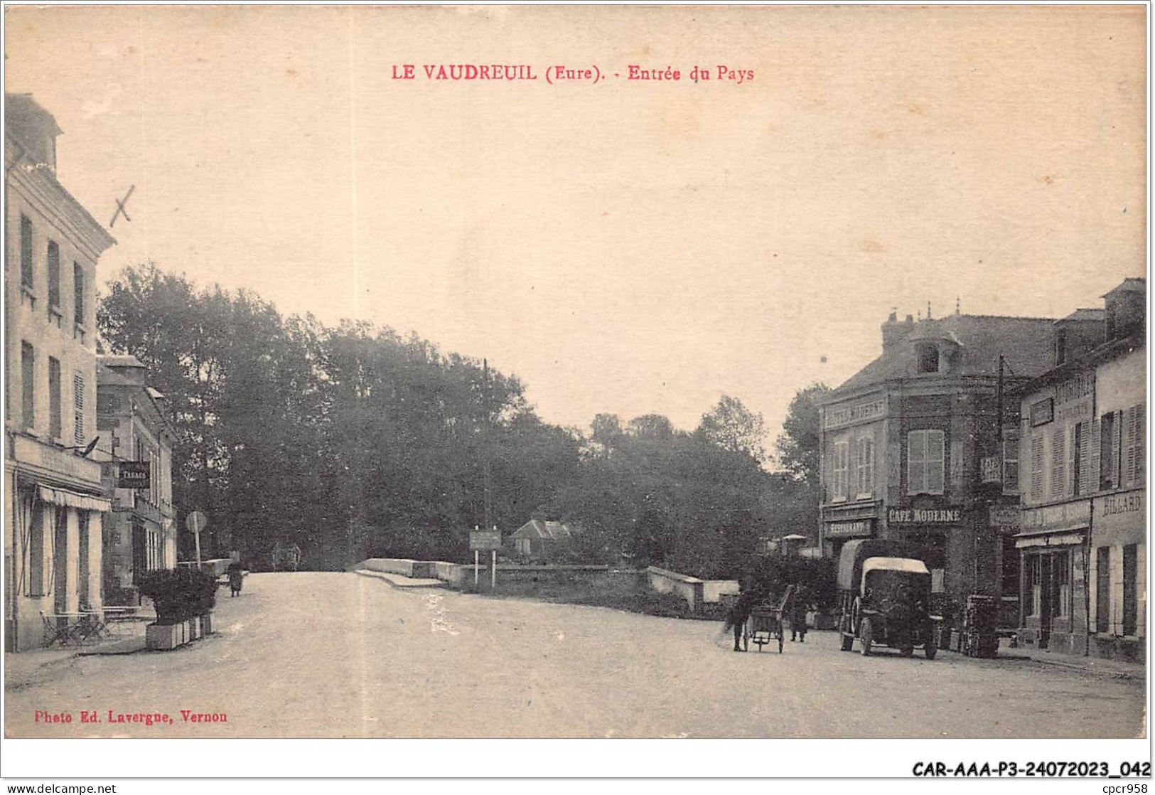 CAR-AAAP3-27-0173 - LE VAUDREUIL - Entrée Du Pays - Commerces, Cafe Moderne - Le Vaudreuil